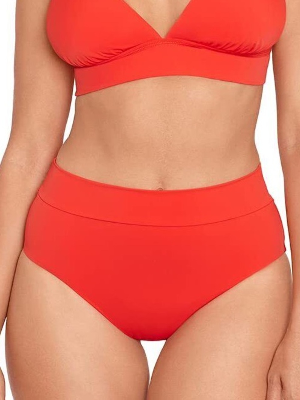 SkinnyDippers by MiracleSuit Honeybuns Bow Detail Bikini Bottom Red Orange NWT